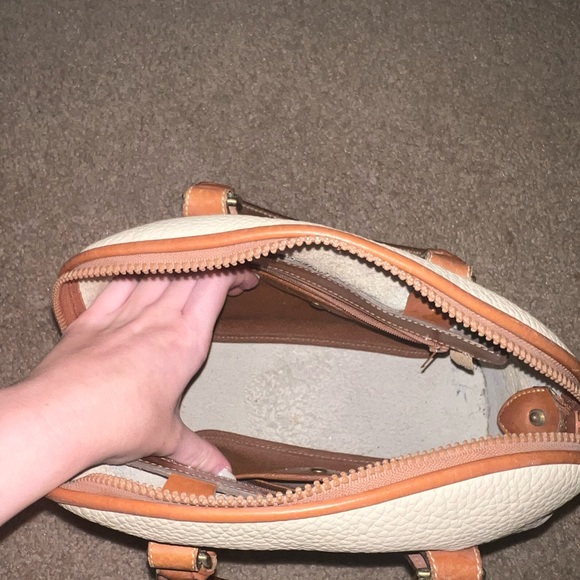 Dooney & Bourke Cream and Tan Satchel - Picture 2 of 6